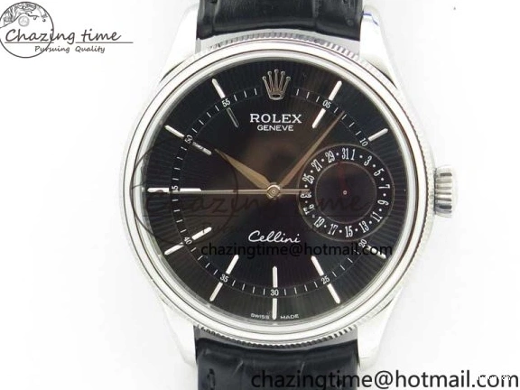 Edition SS on SA3165 Black Leather Strap Black Sticks Date Dial BP Maker Best Markers Real 50519 Cellini 1117